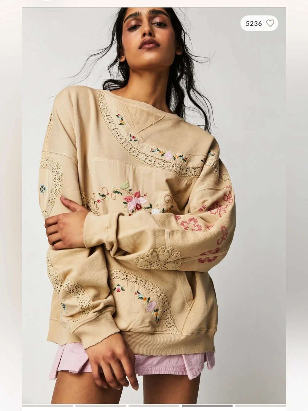Free People Grams Attic Sweatshirt Small